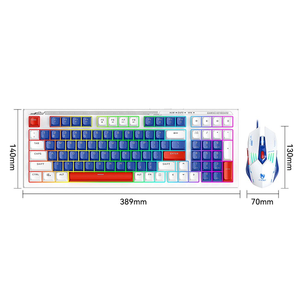 Pack clavier + souris gaming T-WOLF TF610  Style et performance