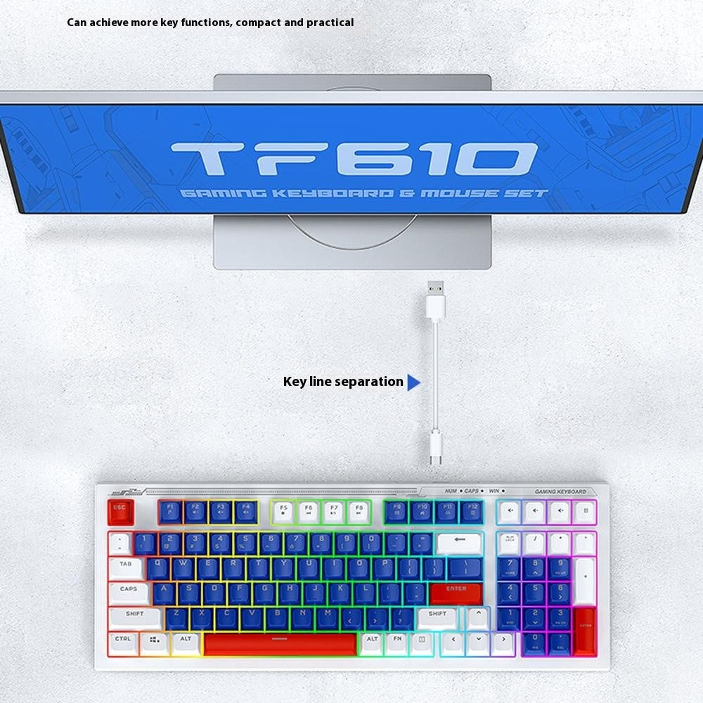 Pack clavier + souris gaming T-WOLF TF610  Style et performance