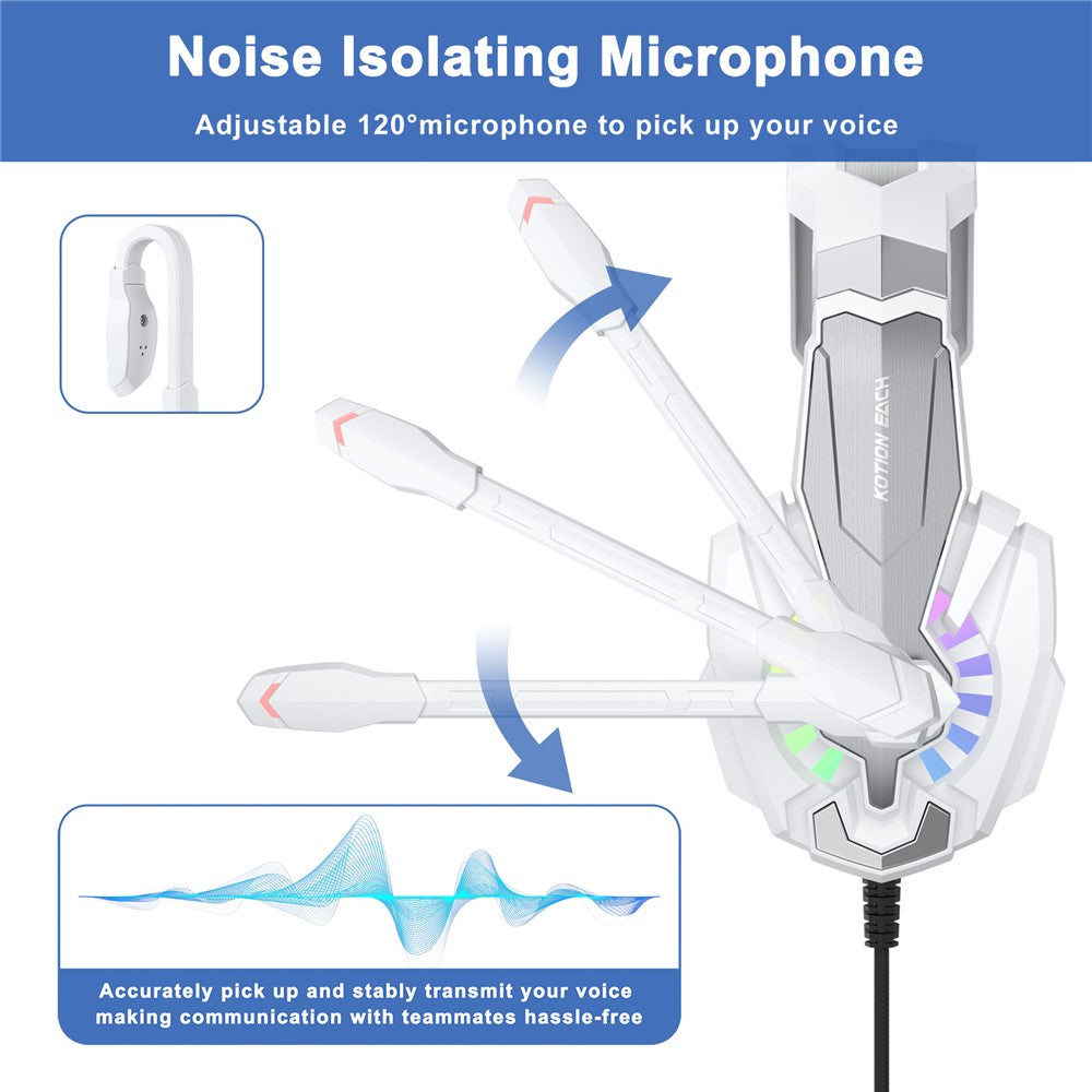 Casque gaming Kotion Each G9000 Plus – Immersion et confort durable