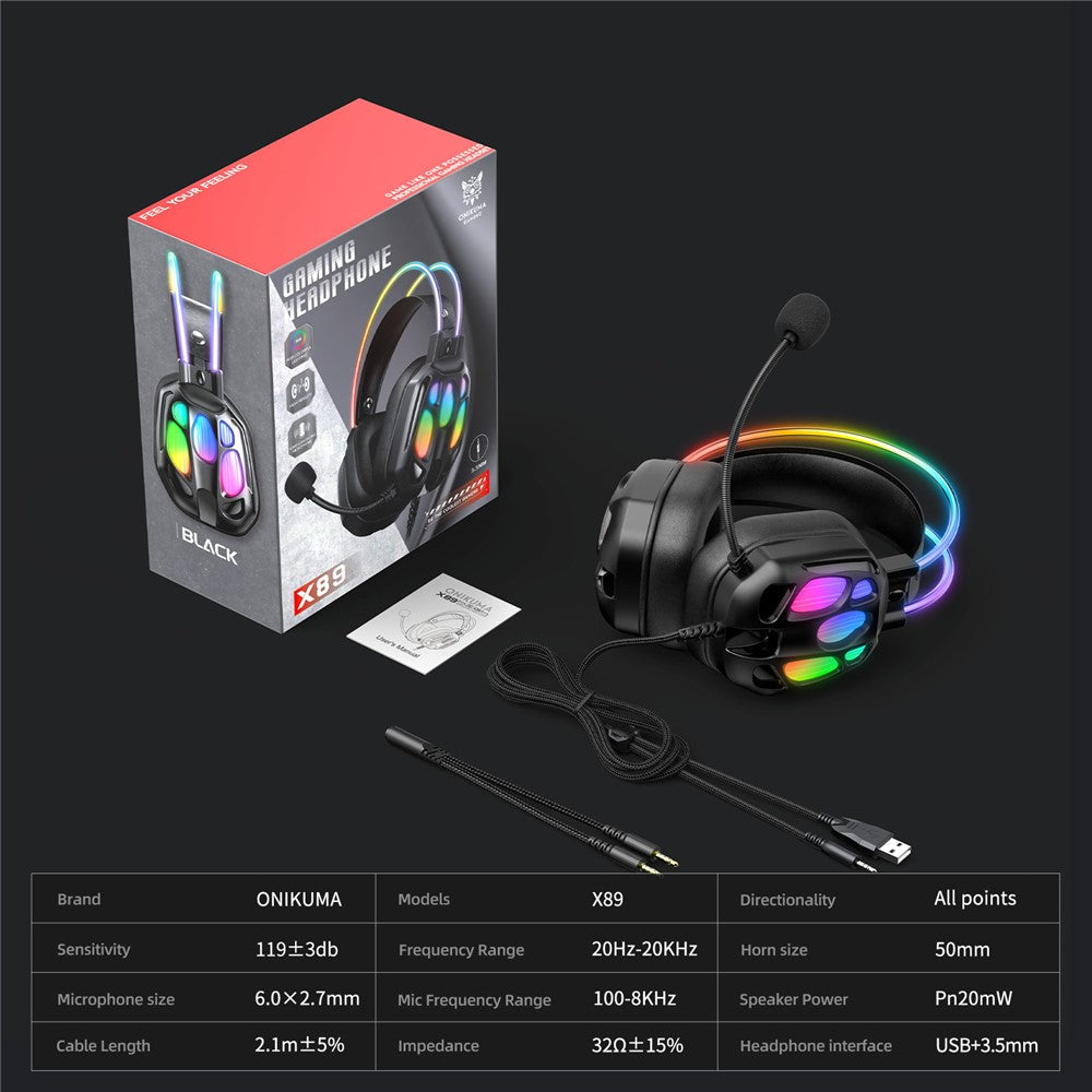 Casque gaming ONIKUMA X89 Immersion et contrôle total